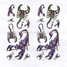 2017 Latest design Carzy 3D Cool Scorpion body tattoo sticker for man